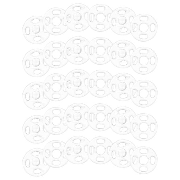 UPOUART Transparent Plastic Concealed Buttons for Clothes Safety Durable Anti Peering Snap Buttons 2 Bags