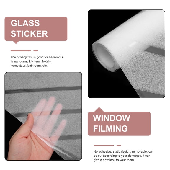 UPOUART Clear Static Cling Window Film for Privacy, Peel and Stick Non-Adhesive Indoor Glass Decoration