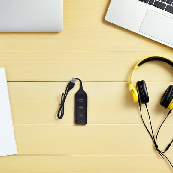 UPOUART USB Hub for Laptop 4 USB 2 0 Ports High Speed Data Transfer Compatible with Windows Black