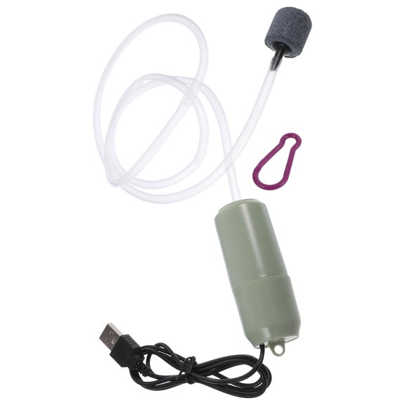 UPOUART USB Powered Fish Tank Pump ABS Green Compact For Aquarium Use 1 Set