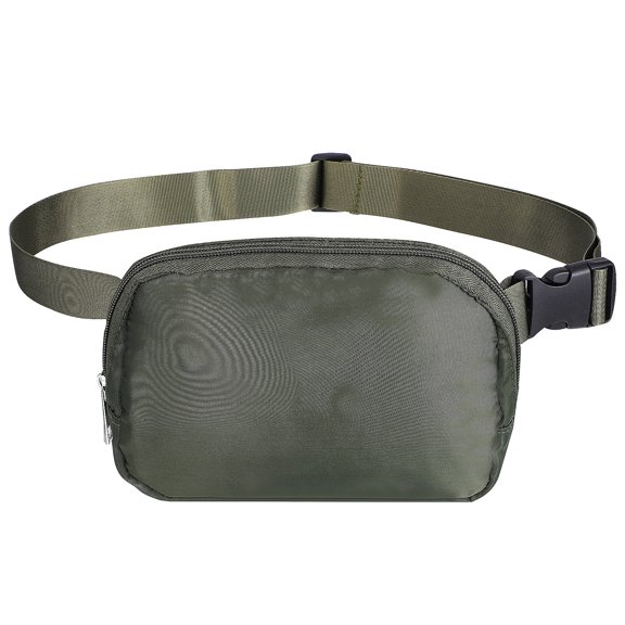 UPOUART Comfortable Olive Green Sports Waist Bag with Water Resistant Nylon Fabric