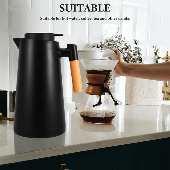 UPOUART Vacuum Coffee Carafe Storage Kettle PP Glass With Efficient Insulation For Home Use 1Pcs