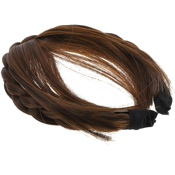 UPOUART Light Brown Synthetic Wig with Ventilative Headband and Fringe, Perfect for Multiple Occasions