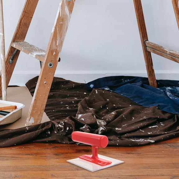 UPOUART Red Plaster Trowel with Ergonomic Handle for Home Drywall Smoothing, Polishing and Versatile Wall Finishing Tool