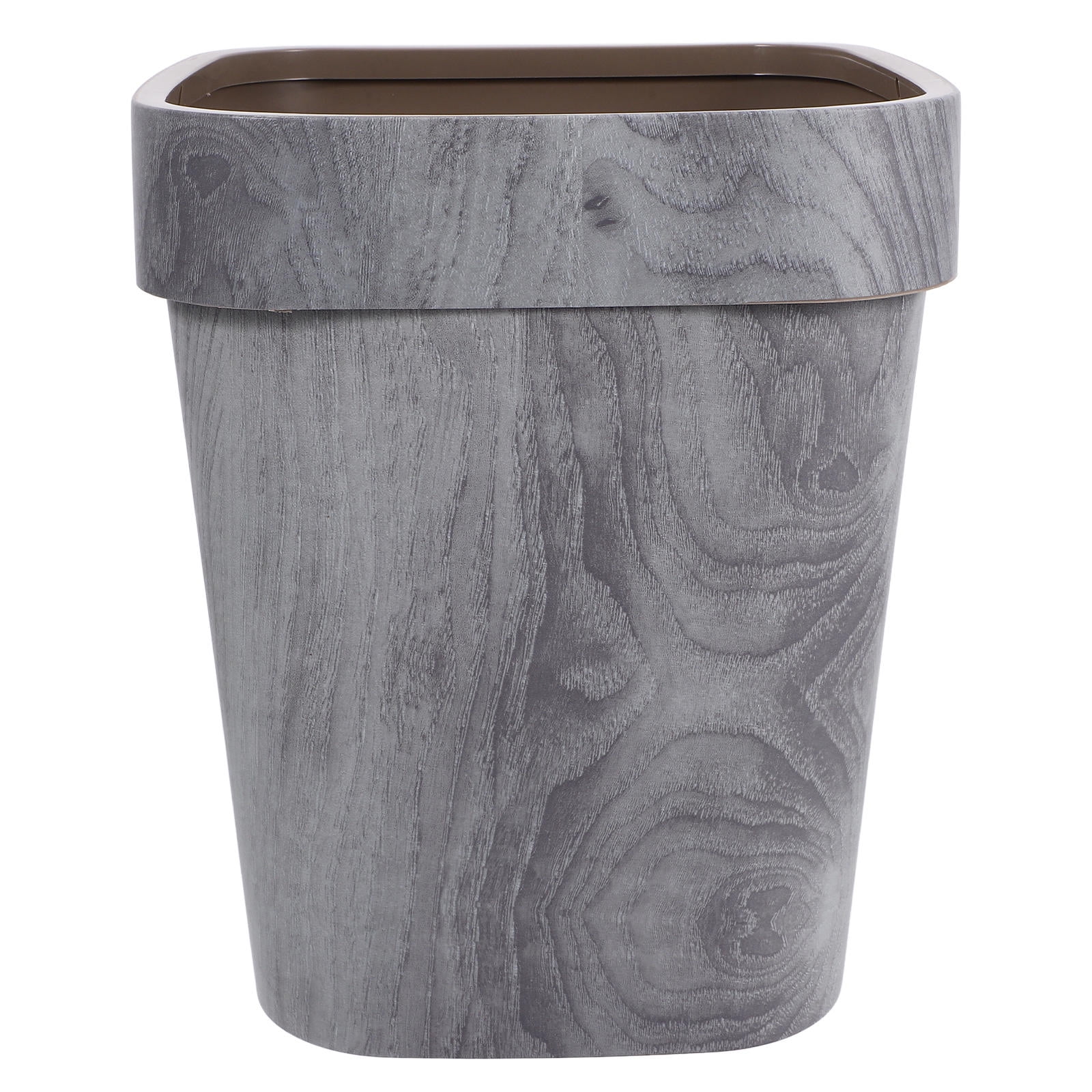 UPOUART Vintage Wood Grain Bathroom Trash Can Versatile Garbage Bin For ...