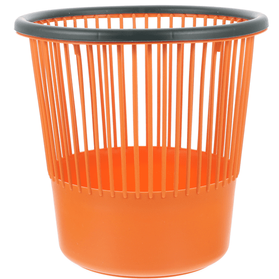 UPOUART Waste Bin Orange PP Large Open Design Indoor Garbage Can 1Set