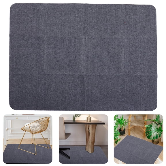 UPOUART Wear Resistant Chair Mat for Hardwood Floors Dark Grey Comfortable Office Floor Protector