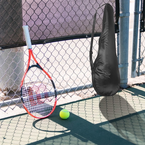 UPOUART Lightweight Racket Bag Black Oxford Cloth for Outdoor Storage