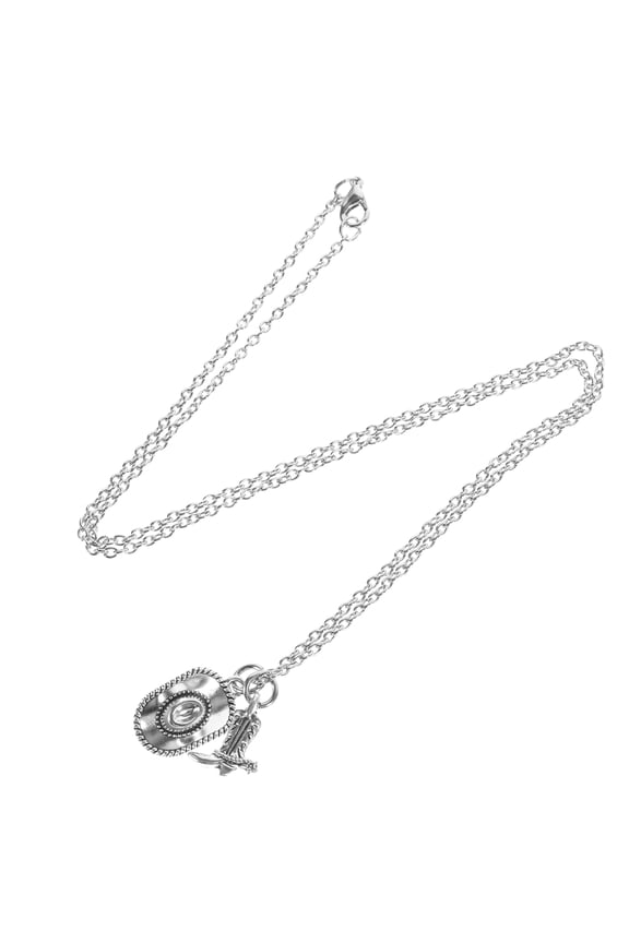 Western Necklace Cowgirl Hat and Boot Pendant Necklace 1Pack