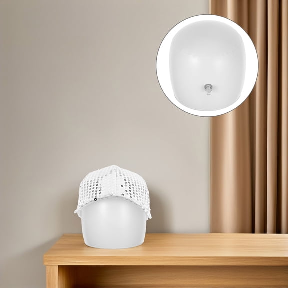 UPOUART White Inflatable Baseball Cap Organizer Stand Portable Hat Support for Home Display and Washing