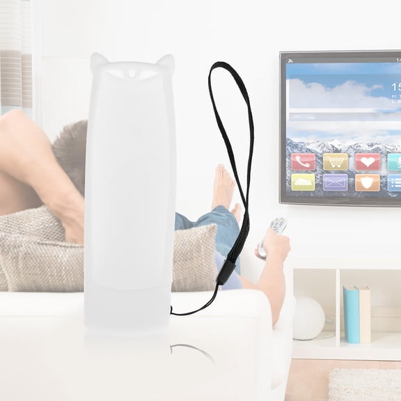 UPOUART White Silicone Remote Control Cover for Home Use with Full Button Access and Anti- Grip