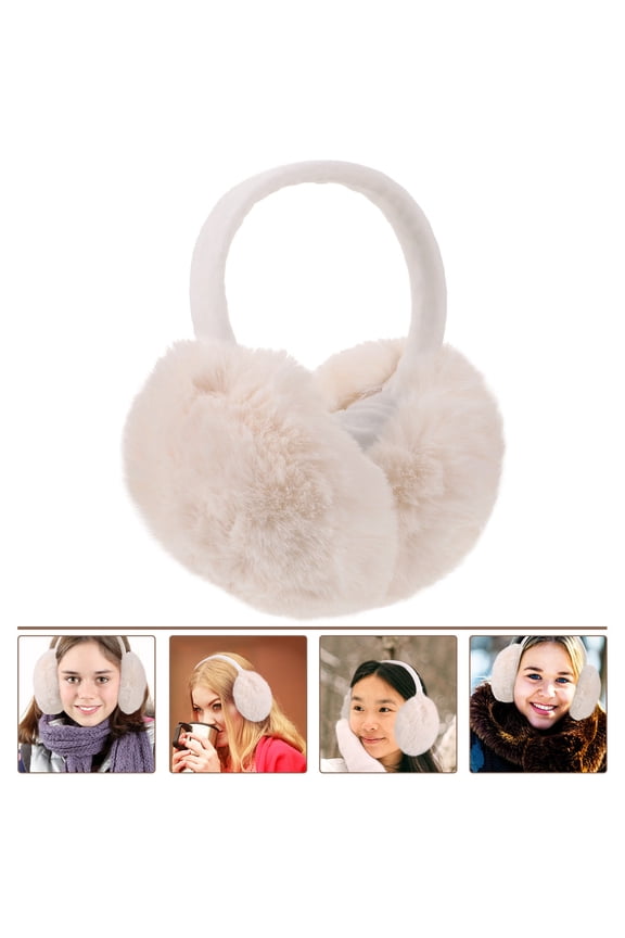 Winter Warm Ear Muff 1Set Soft Plush Anti-freeze for Women Outdoor Activities
