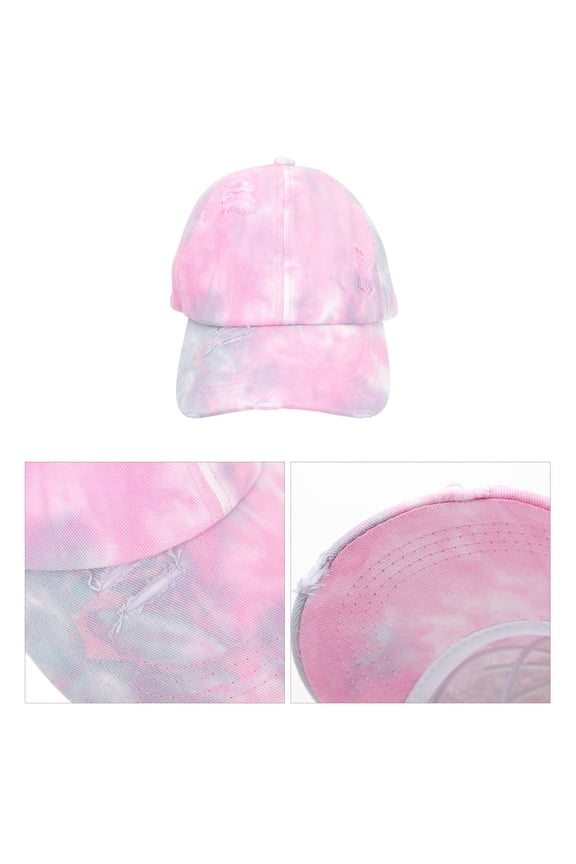 Womens Pink Bucket Hat Cloth Baseball Cap Trendy Outdoor Sports Accessory