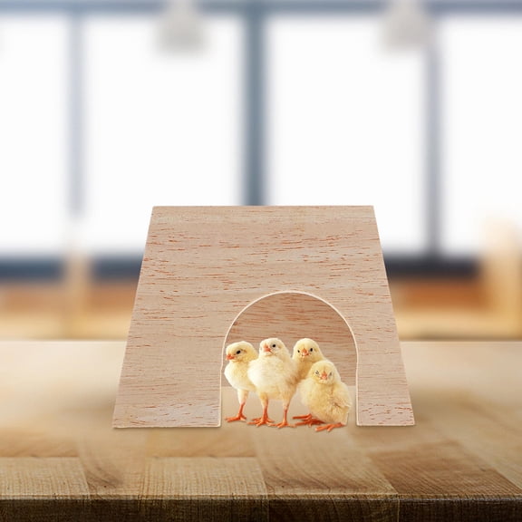 UPOUART Wooden Pet Hiding House Khaki Durable Rutin Chicken Nest Small Pet Entertainment