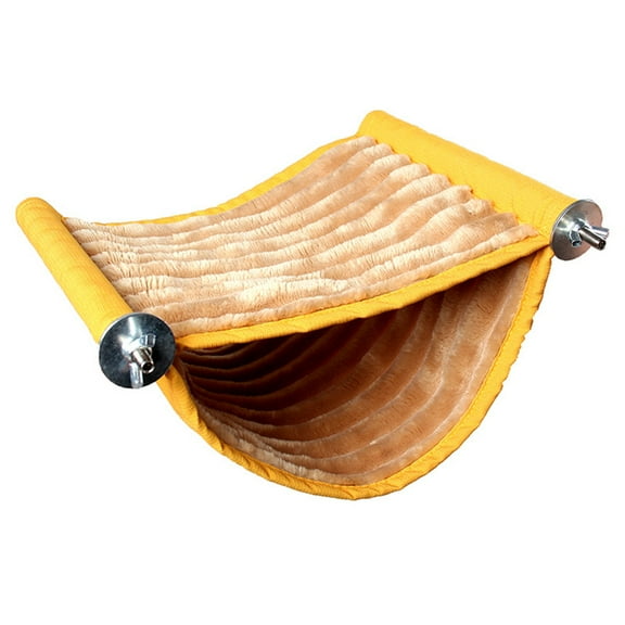 UPOUART Yellow Composite Material Hamster Hammock Swing Bed for Small Pets Soft and Comfortable 70x50 cm