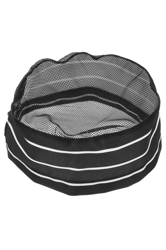 Breathable Black Mesh Chef Hat, Unisex Comfortable Culinary Cap for Kitchen Staff, Cooking, Restaurant, and Food Service Use