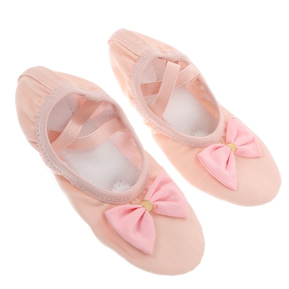 UPOUART Girls Ballet Shoes 1 Pair Canvas Soft Sole Lotus Design Toddler Dance Performance Footwear