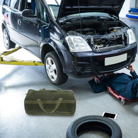 UPOUART Durable Canvas Tool Organizer Dark Green for on-The-Go Repairs