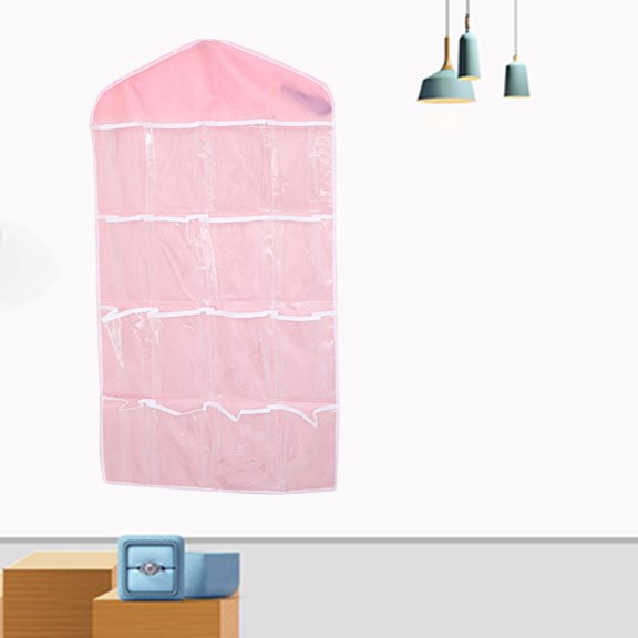 UPOUART wardrobe organiser hanging bag Storage Bag Polyester Resistance Pink 1Set