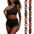 thumbnail image 1 of UPPADA 2 Piece Bikini Set Modest Two Piece Swimsuit Spaghetti Strap Tank Tops With Board Shorts High Waist Bathing Suit Summer Beach Swimwear Wine Swimsuit,XL, 1 of 9