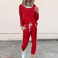 thumbnail image 1 of UPPADA 2 Piece Jogger Sets for Women Trendy Lounge Sets with Matching Sweatshirts Fall Fashion Outfits Trendy 2 Pc Sweatsuit Set with Pockets Red,XXXL, 1 of 7