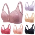 thumbnail image 1 of UPPADA Back Smoothing Wireless Bras for Women Plus Size Bras No Underwire Bras Push Up Function Bras Wide Back Band Bras Soft Texture Bras All-Day Comfort Bras,Beige,L, 1 of 8