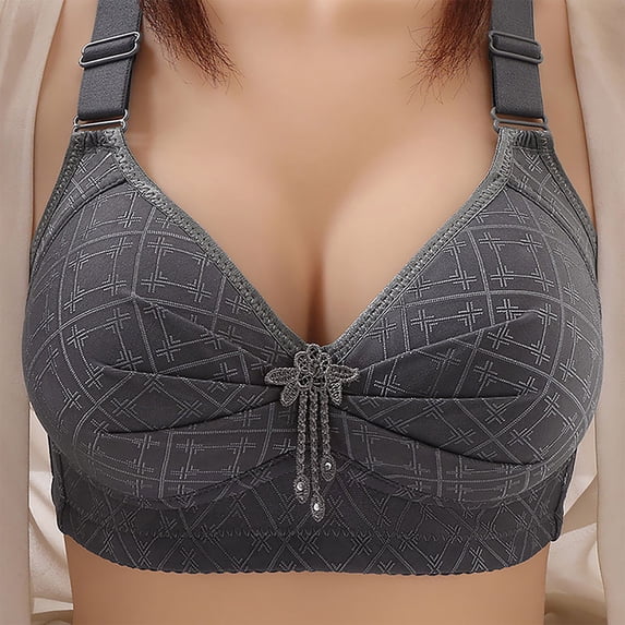 UPPADA Black and Friday Women's Plus Size Bra No Underwire Push Up Bra Comfort Full Coverage Bras Wirefree Bra Underwear Daily Bras Comfort Wireless Everyday Sleep Bras
