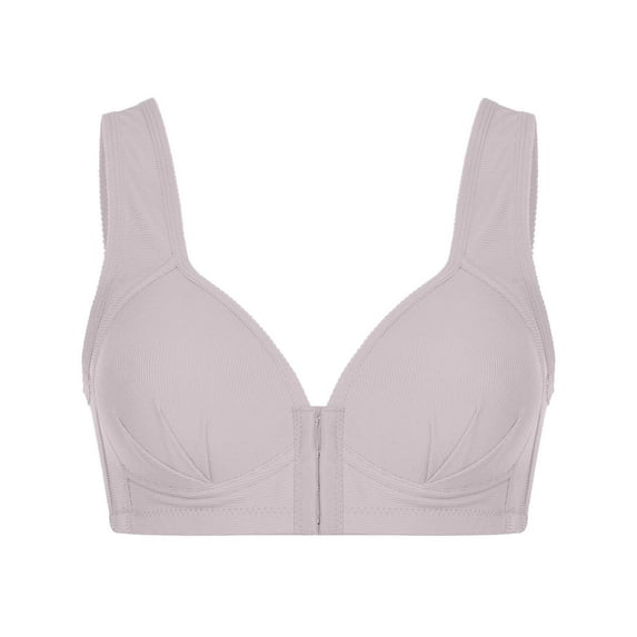 UPPADA Bras for Women No Underwire Front Closure Bras for Women Push Up Daily Bras No Underwire Full Coverage Bras Solid Color Wide Strap Bras Plus Size Sport Bras