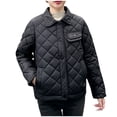 thumbnail image 1 of UPPADA Casual Quilted Jackets for Women Button Down Fall Puffer Jacket Winter Coats with Pockets Lightweight Down Puffer Jackets,Spring Jackets for Women Plus Size Black,M, 1 of 7