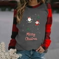 thumbnail image 1 of UPPADA Christmas Sweatshirts for Women Buffalo Plaid Long Sleeve Tshirt Cute Xmas Tree Pullover Tops camisa de pascua para mujer Gray,XXL, 1 of 4
