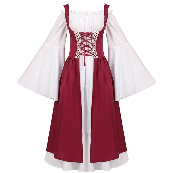 UPPADA Plus Size Cocktail Dresses formal Dress for Women Party Dress Vintage Elegant Dress Plus Size Flared Sleeves Dresses sundress for plus size women