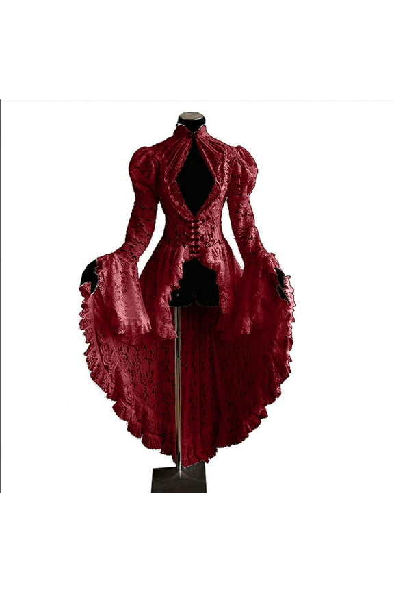 Vintage Dress for Women Corset Flared Sleeves Dress Lace Up Cocktail Dress Wedding Dresses for Bride Vintage Plus Size Winter Dress bridal shower outfit for bride