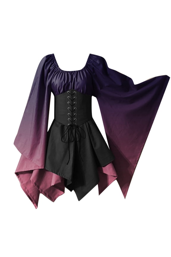 Women Vintage Corset Dress Solid Color Corset Midi Dress Winter Plus Size Dress Fit and Flare Cocktail Dress Lace Up Midi Dress womens corset dress