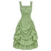 UPPADA Womens Corset Pleated Dress Vintage Ball Gown Dresses Sleeveless Vacation Dresses Fit and Flare Wedding Guest Dresses Vintage Formal Dress fall dress for wedding guest