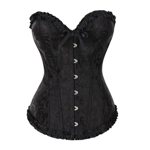 UPPADA Corset Top Clearance,Womens Floral Corset with Zipper Embroidered Corset Tops Vintage Corset Dress Lace Corset Tops Overbust Corset Bustier Top