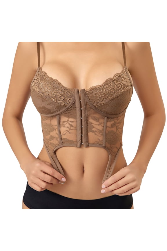 Corset Top with Straps on Sale,Women Corset Bustier Push up Lingerie Top Shapewear Overbust Cincher Top Lace up Corset Basque Overbust Corset Plus Size