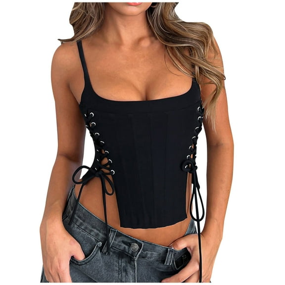 UPPADA Corset Tops Clearance,Women Corset Bustier Push up Lingerie Top Shapewear Overbust Cincher Top Lace up Corset Basque Overbust Corset Plus Size