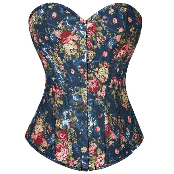 UPPADA Corset Tops with Sleeves on Sale,Women Corset Bustier Push up Lingerie Top Shapewear Overbust Cincher Top Lace up Corset Basque Overbust Corset Plus Size