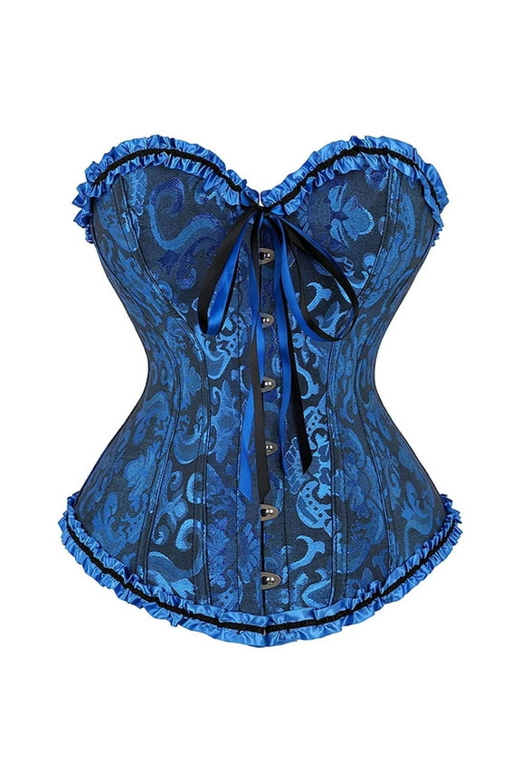 Corset Tops for Women Clearance,Womens Floral Corset with Zipper Embroidered Corset Tops Vintage Corset Dress Lace Corset Tops Overbust Corset Bustier Top