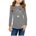 thumbnail image 1 of UPPADA Cute Tops for Girls Funny Print T-Shirts Crew Neck Long Sleeve Pullover Casual Comfy Kids Shirts Graphic Sweatshirt 4 Years, of the Day Today Only, 1 of 5