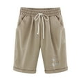 thumbnail image 1 of UPPADA Bermuda Shorts for Women Baggy Drawstring Sweatshorts Knee Length Lounge Shorts Yoga Walking Athletic Cargo Shorts Womens Running Shorts, 1 of 4