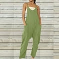 thumbnail image 1 of UPPADA Daily Deals Romper for Women Sleeveless Spaghetti Strap Jumpsuits Baggy Wide Leg Overalls Casual Loose Fit Jumpers with Pockets Womens Jumpsuits Casual, 1 of 4