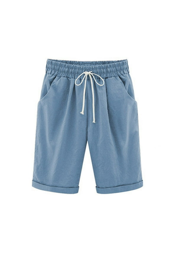 Day Today 2025 Clearance Bermuda Shorts for Women Baggy Drawstring Sweatshorts Knee Length Lounge Shorts Yoga Walking Athletic Cargo Shorts Womens Athletic Shorts