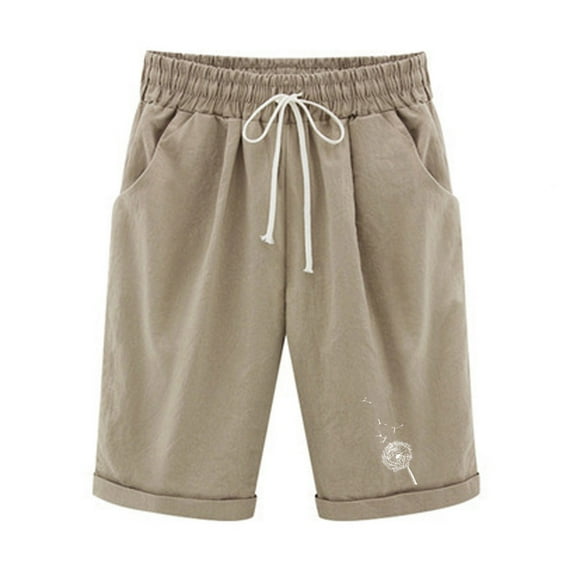 UPPADA Bermuda Shorts for Women Baggy Drawstring Sweatshorts Knee Length Lounge Shorts Yoga Walking Athletic Cargo Shorts Gym Shorts Women