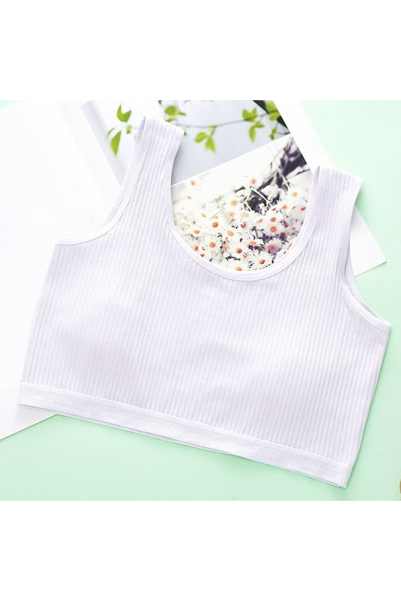 Everyday Bras for Women Brasieres De Mujer Full Coverage Wireless Bra Senior Bras,Purple 13 Years