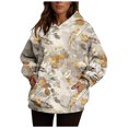 thumbnail image 1 of UPPADA Fall Clothes for Women Zip Up Long Sleeve Hooded Sweatshirts with Pocket Drawstring Trendy Cute Hoodies Y2k Hoodies Zip Up Women Oversized Graphic Khaki,S, 1 of 4