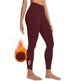 thumbnail image 1 of UPPADA Fleece Lined Tights Women Winter Thermal Leggings Water Resistant High Waisted Thermal Warm Pants Work Out Thick Warm Sheer Tights Gifts for Women Red,XXL, 1 of 9