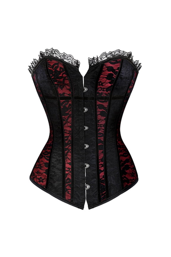 Floral Corset Clearance,Womens Bustier Lingerie Bodice Corset Plus Size Bustier Tops Pattern Corset Belt Floral Bustier Top Underbust Lace Up Corset