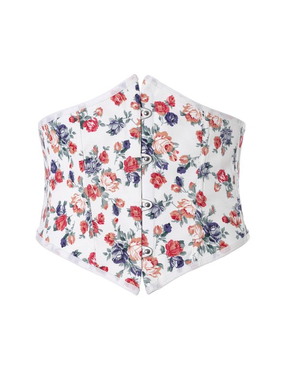 Floral Corset Clearance,Womens Corset Tops Steampunk Corset Lace Up Top Overbust Corset Floral Corset Top Corset Bustier Top Cute Underbust Corset Top