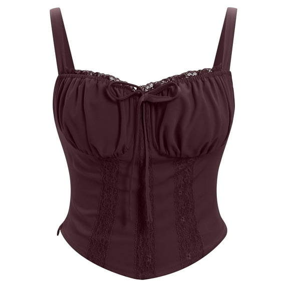 UPPADA Floral Corset Dress Clearance,Womens Lingerie Corset Underbust Corset with Straps Goth Brown Corset Top Vintage Underbust Corset Top Lace Up Corset Tops Waist Belt Corset